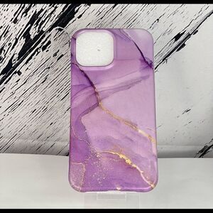 Marble Look iPhone Case for 13 Pro Max- Purple